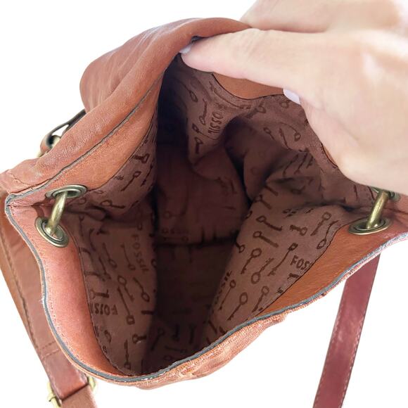 Fossil Brown Leather Long Live Vintage Bag - Picture 8 of 8